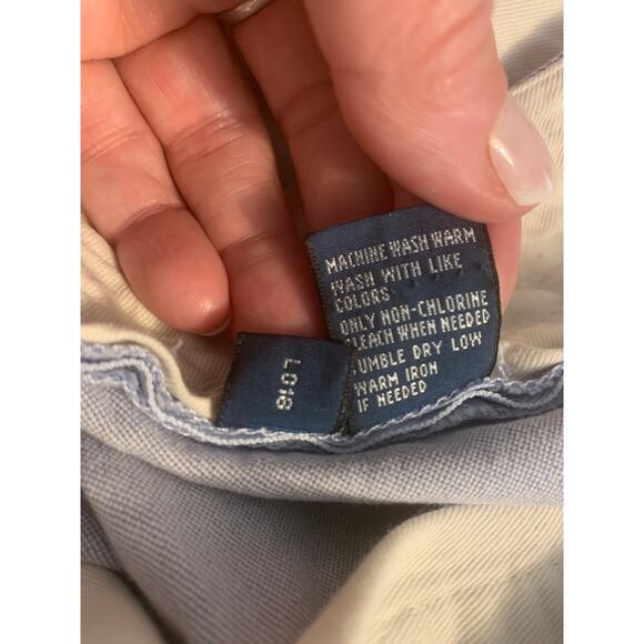 Polo Ralph Lauren Cargo Men's Size 32 100% Cotton Light Chambray Blue 10" Inseam - Picture 7 of 9